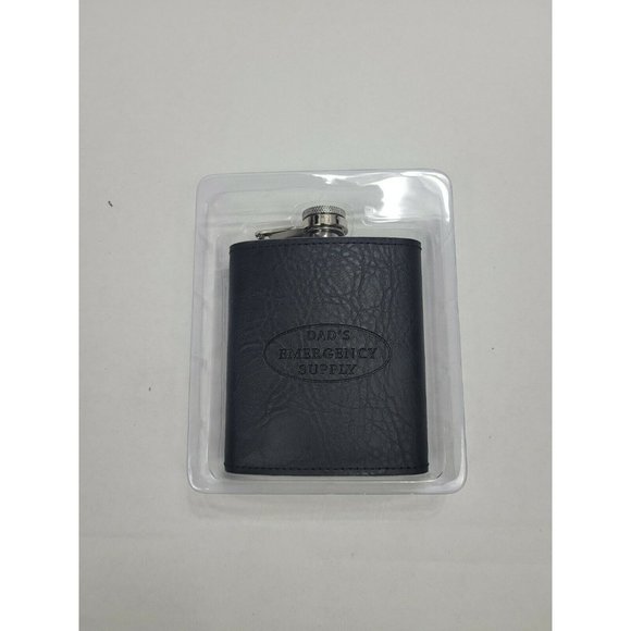 Perry Ellis Mens Flask Black Dad's Emergency 7 oz - Picture 3 of 11